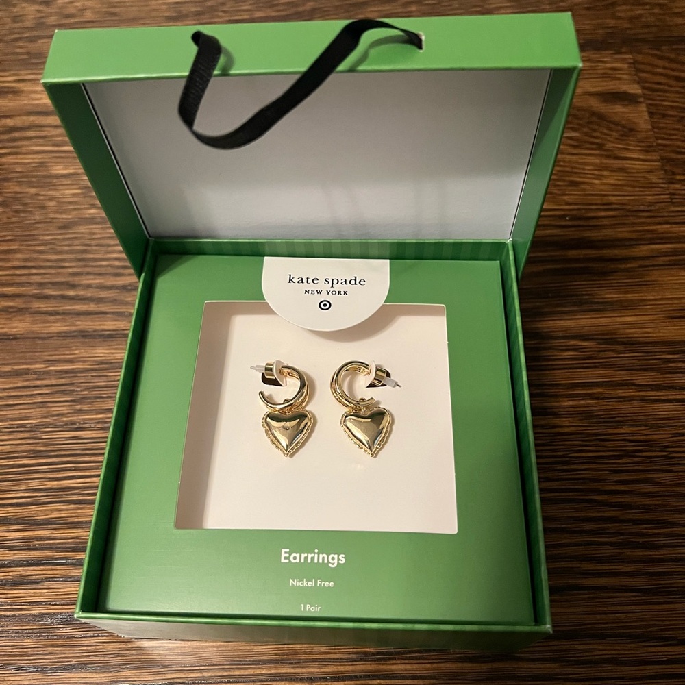 Kate Spade New York X Target Gold Heart Earrings